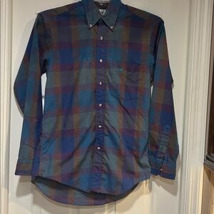 Vintage Flying Scotsman Men's Multicolor Plaid Button Down Shirt